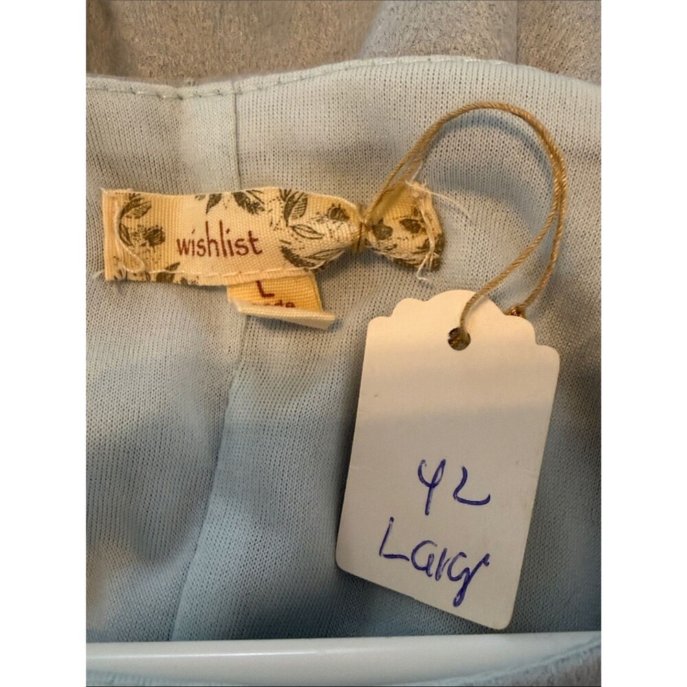 NEW Faux Suede Lightweight Blue Wishlist Brand Boutique Sleeveless size Large - Picture 5 of 6